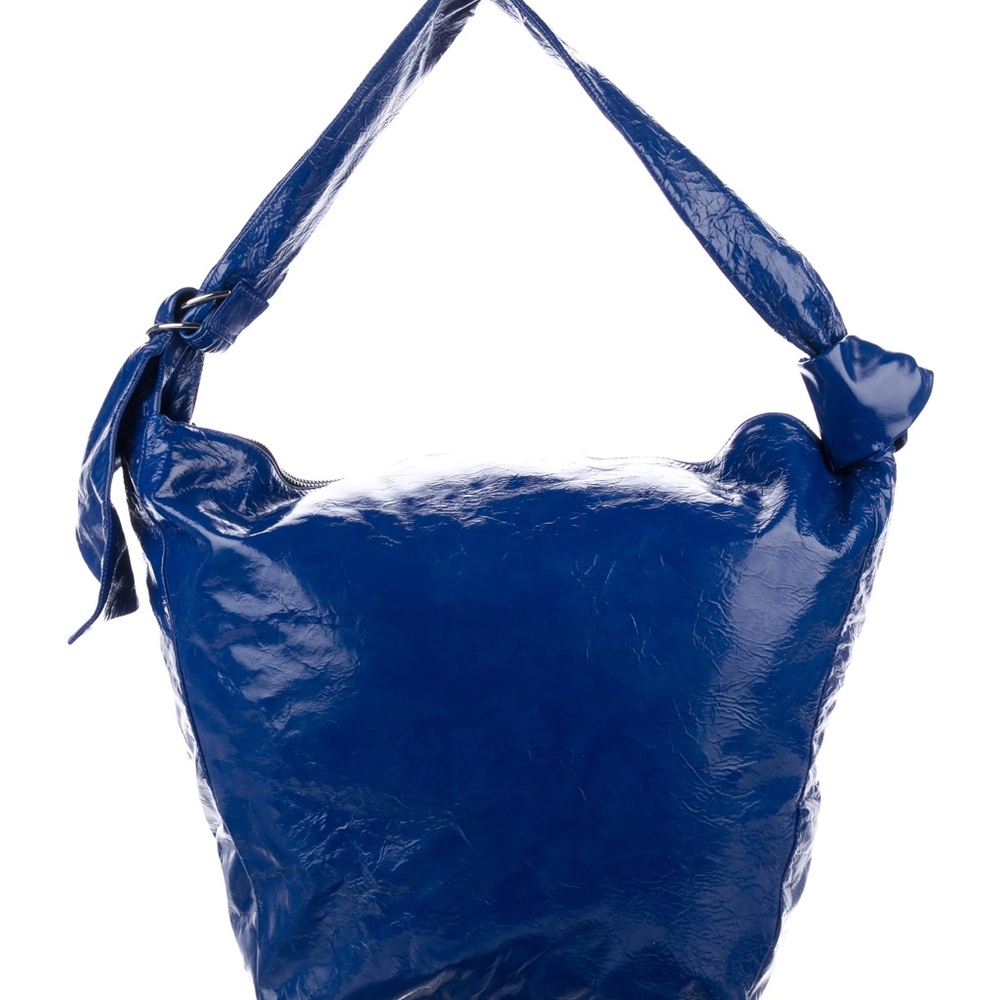 Isabel Marant Blue Shoulder Bag with Glossy Finish